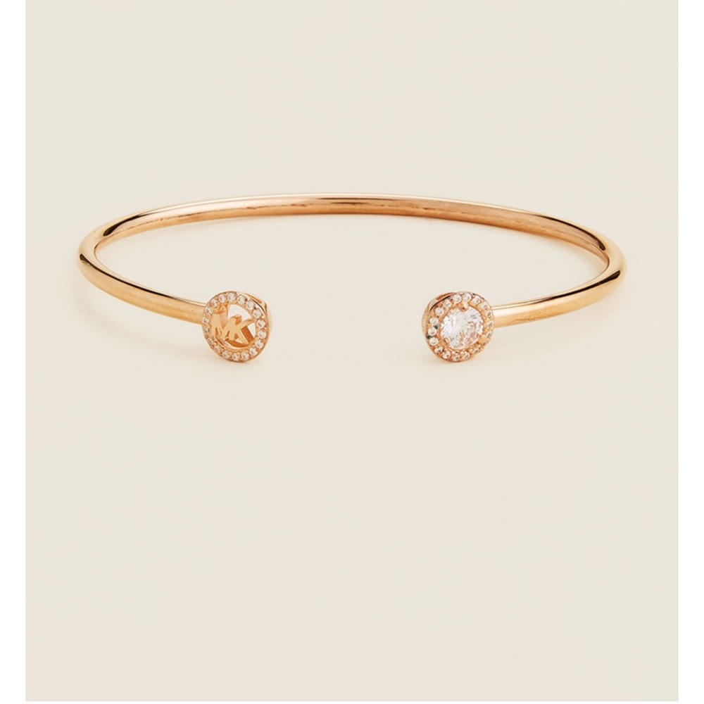 Michael Kors Gold Tone Flex Crystal Cuff Bracelet​